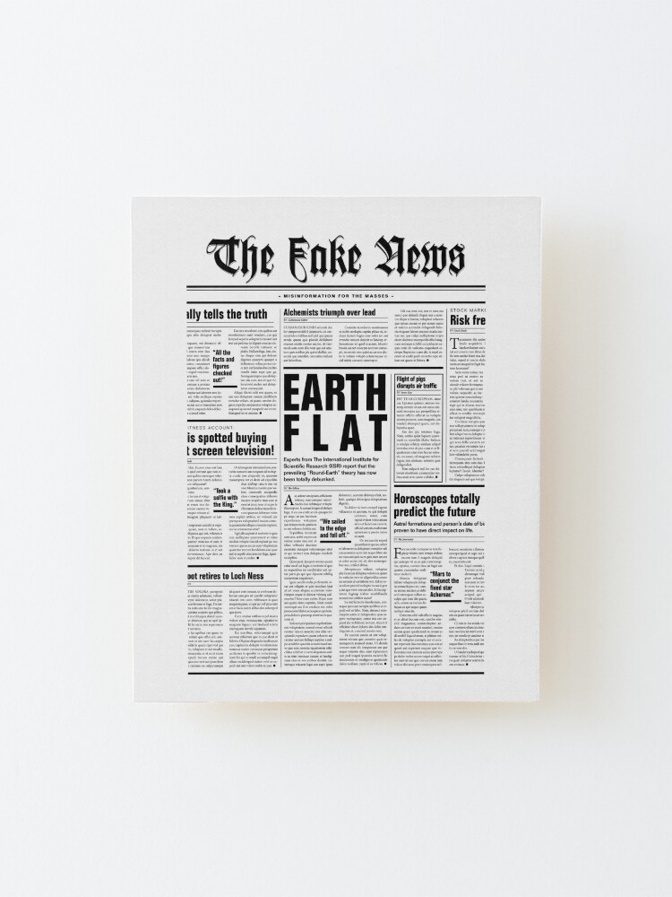 The Fake News Vol. 1, No. 1 Mounted Print for Sale by GrandeDuc