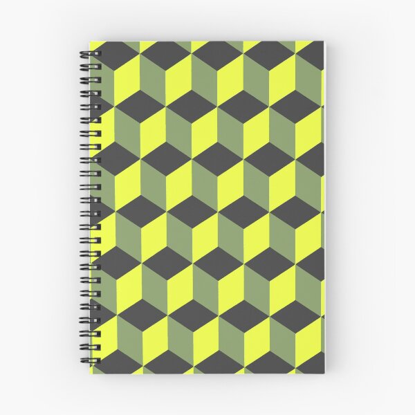 Item preview, Isometric Cube Pattern Yellow Black Grey Geometric Art designed and sold by taiche.
