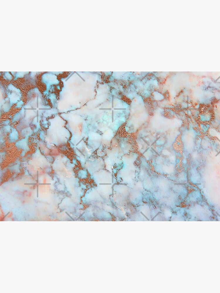 Copper Veins on light blue marble by MysticMarble