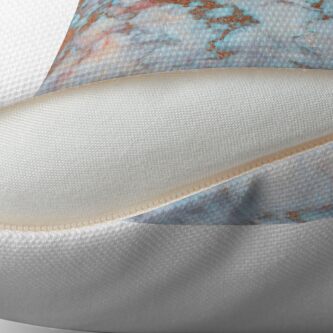 Alternate view of Copper Veins on light blue marble Throw Pillow