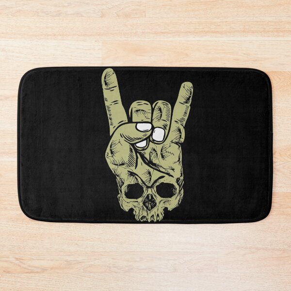 Item preview, Heavy metal skull with devil horns designed and sold by tarek25.