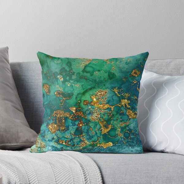 Artikel-Vorschau von Funkelnder Goldglitter auf grünem und blauem Kunstmarmor, designt und verkauft von MysticMarble.
