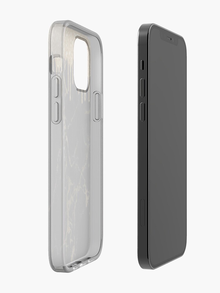 Alternate view of Gold Glitter Rain Drops on Black Marble with Gold veins iPhone Case & Cover