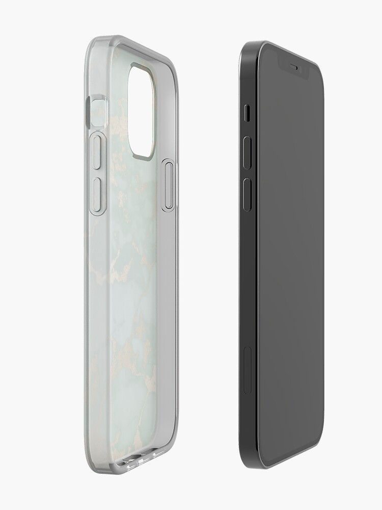 Alternate view of Gold Veined Green Luxury Marble iPhone Case & Cover