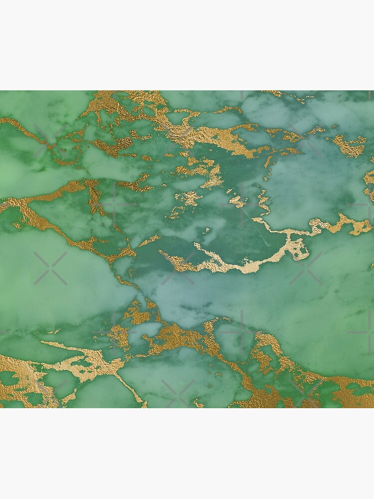 Gold Veined Green Luxury Marble by MysticMarble