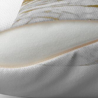 Alternate view of Gold Veins on Gray and White Marble Throw Pillow