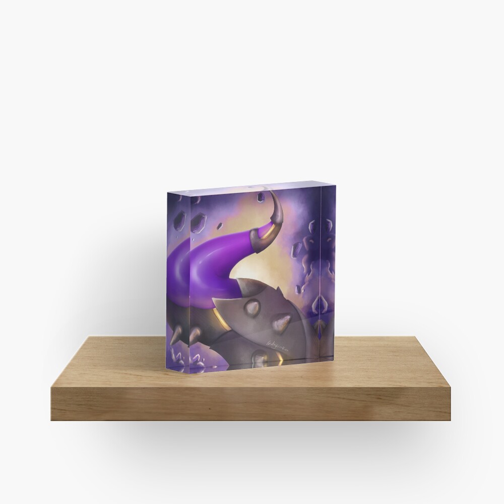 Heavy Tendril Acrylic Block