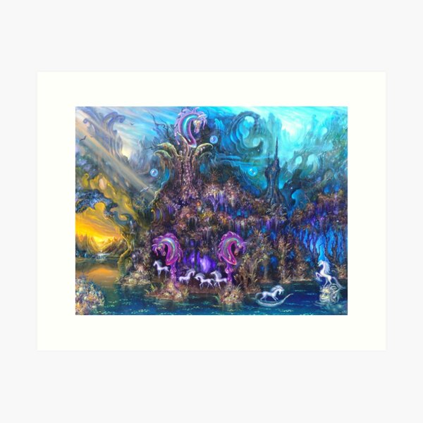 Sacred Island of the Secret of Horses Art Print