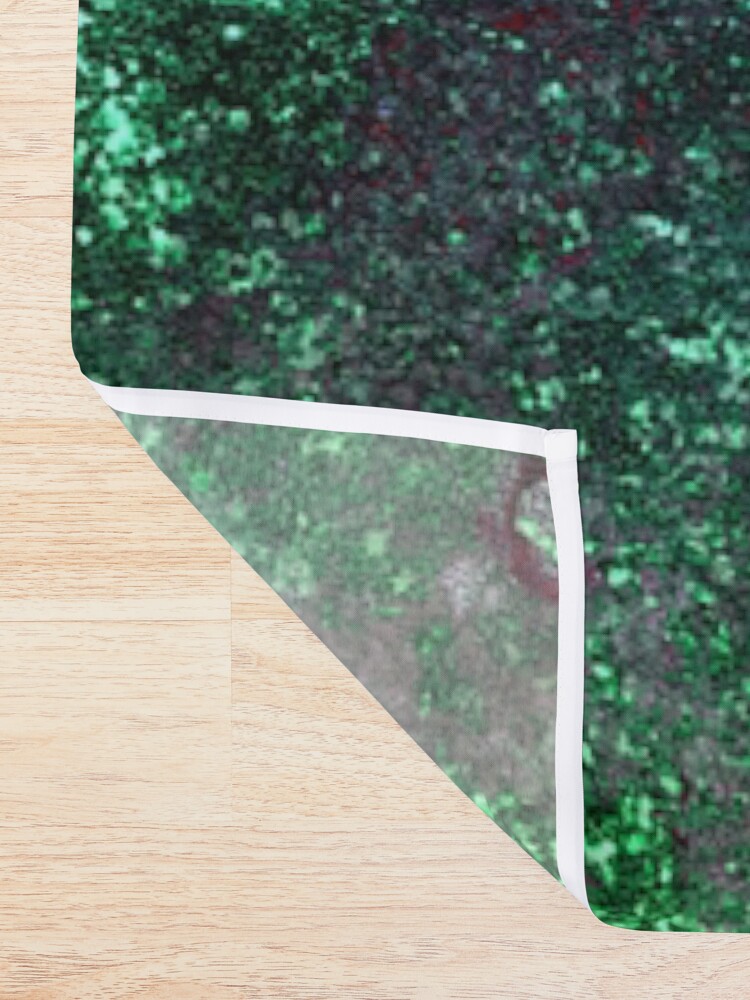 Alternate view of Ocean Mermaid Blue and Green Glitter on Marble Shower Curtain
