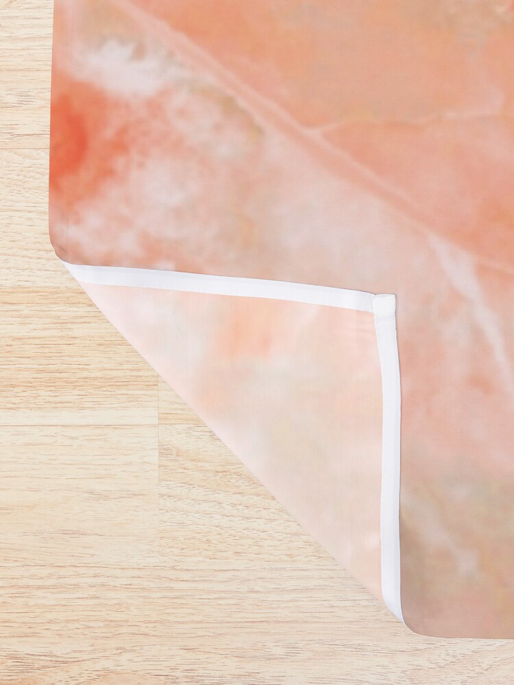 Alternate view of Living Coral Agate Shower Curtain