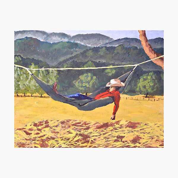 Lazy Cowboy Photographic Print