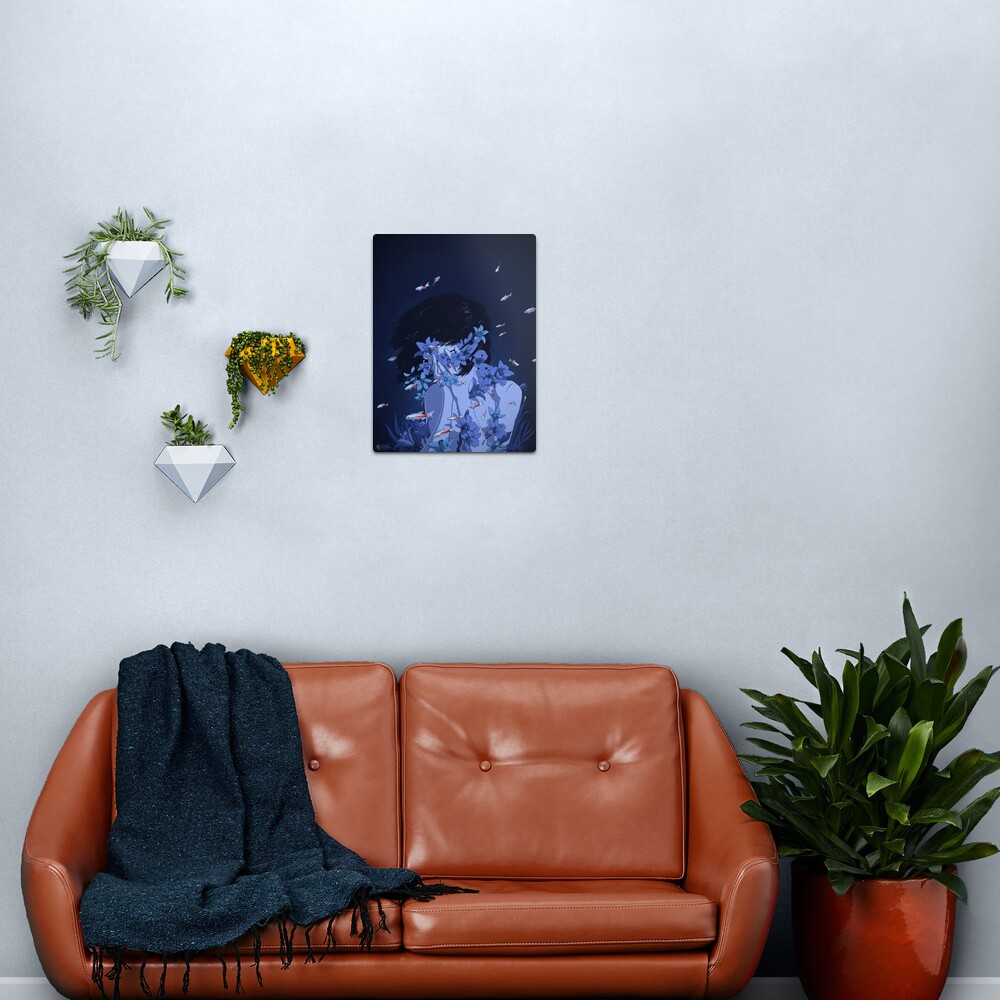 Perfect Blue Metal Print