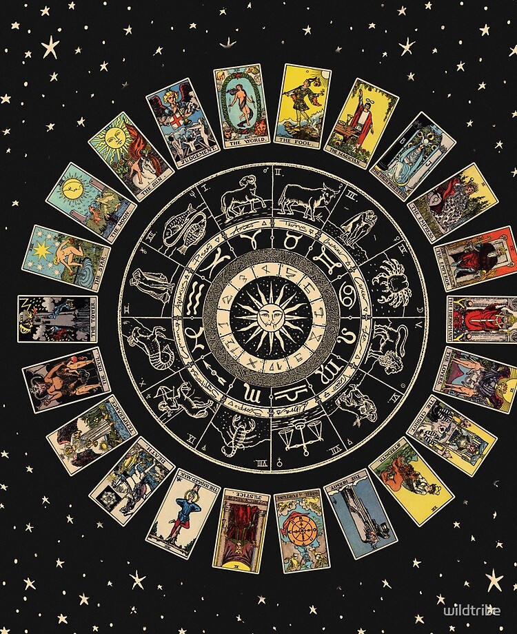 Wheel of the Zodiac Astrology Chart and the Major Arcana Tarot