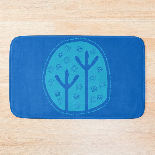 Item preview, Emu Bird Tracks Footprints Australian Aboriginal Style Blue designed and sold by Anna Lemos.