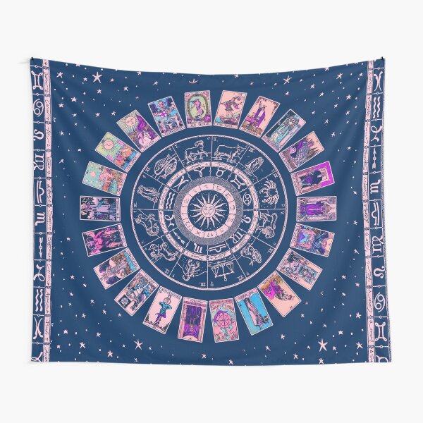 Pastel Goth Zodiac, Astrology Chart & the Major Arcana Tarot Tapestry