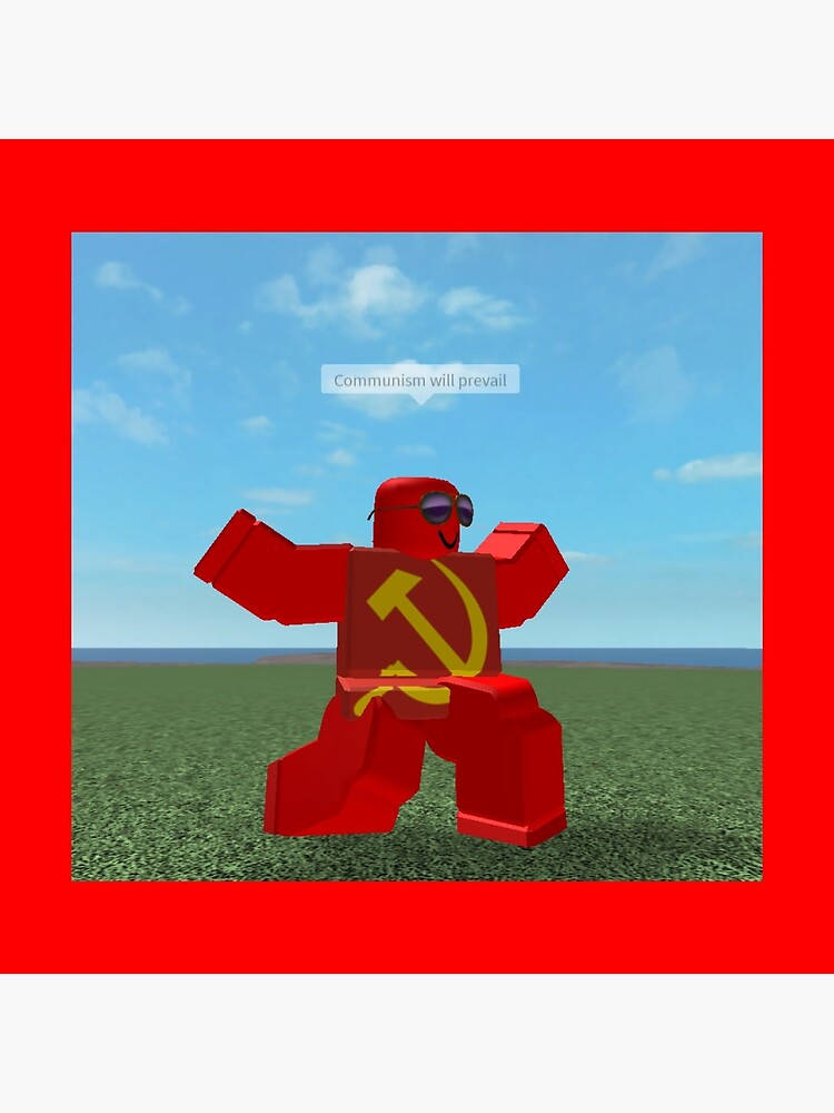 Communism Will Prevail Roblox Meme Art Board Print By Thesmartchicken Redbubble - follow roblox communist party official twitter account of