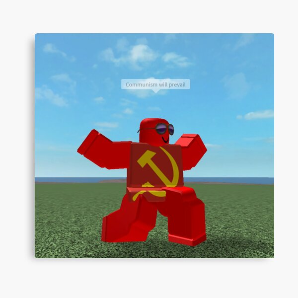 Communism Will Prevail Roblox Meme Canvas Print By Thesmartchicken Redbubble - to make a communist symbol in roblox therewasanattempt