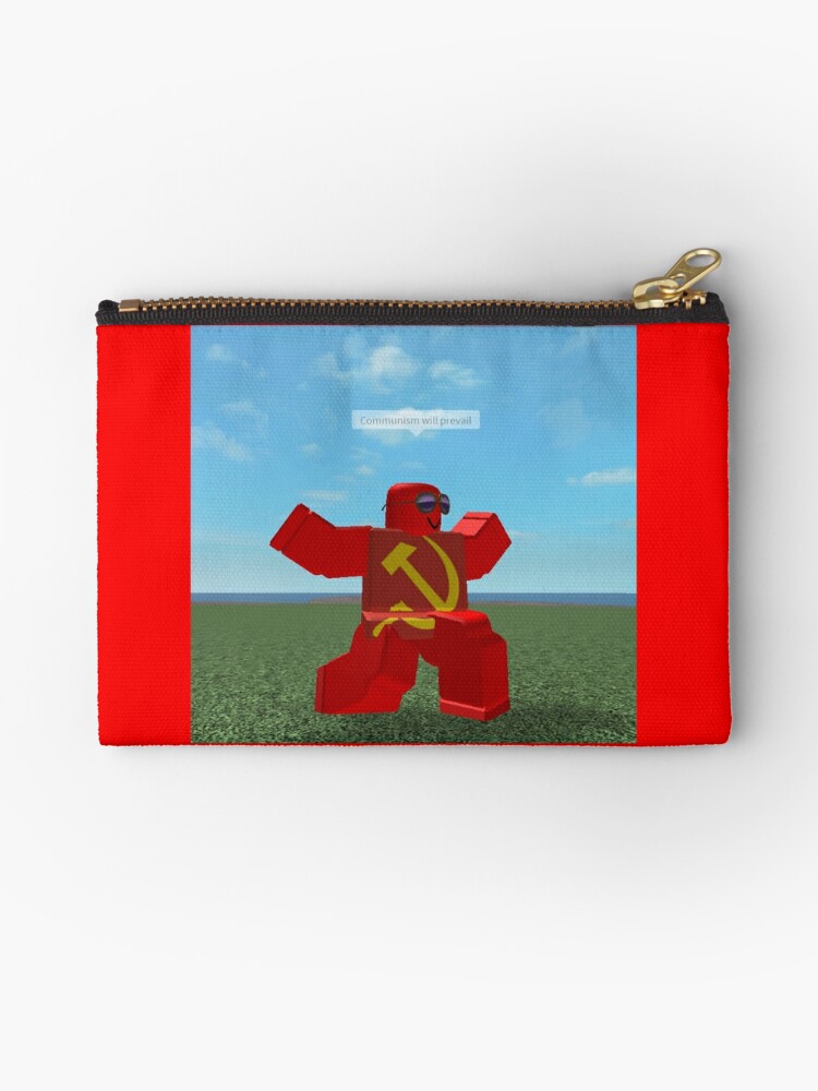 Communism Will Prevail Roblox Meme Zipper Pouch By Thesmartchicken Redbubble - oh yee roblox