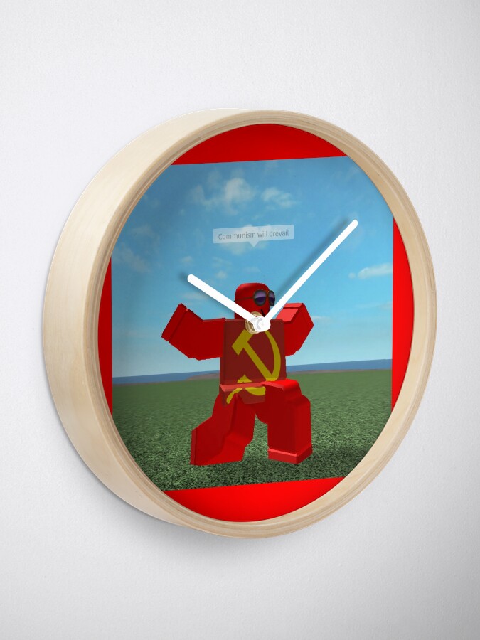 Communism Will Prevail Roblox Meme Clock By Thesmartchicken Redbubble - communism will prevail roblox meme laptop sleeve by thesmartchicken