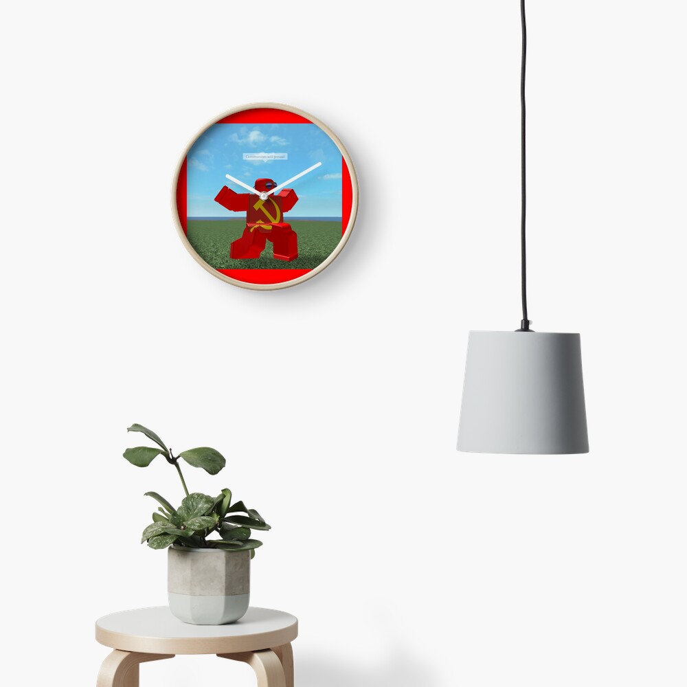 Communism Will Prevail Roblox Meme Clock By Thesmartchicken Redbubble - communism will prevail roblox meme laptop sleeve by thesmartchicken
