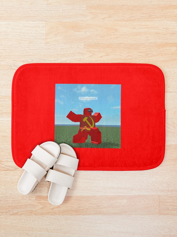 Communism Will Prevail Roblox Meme Bath Mat By Thesmartchicken Redbubble - drug roblox