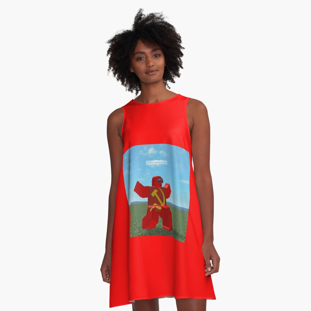 Communism Will Prevail Roblox Meme A Line Dress By Thesmartchicken Redbubble - communist outfit roblox