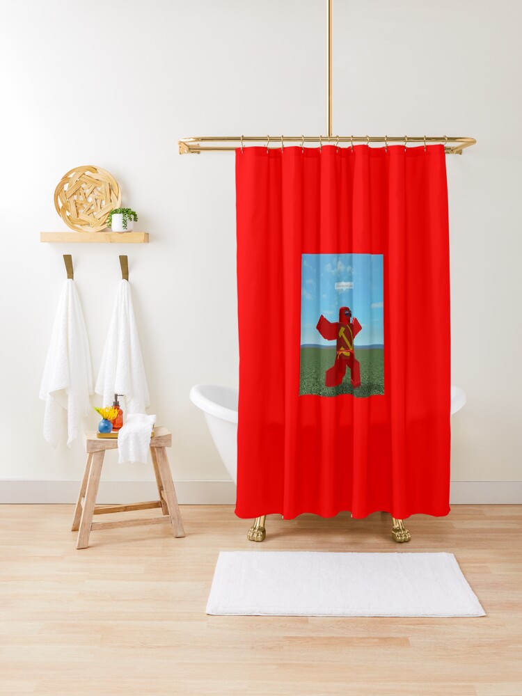 Communism Will Prevail Roblox Meme Shower Curtain By Thesmartchicken Redbubble - ussr flag 2 roblox