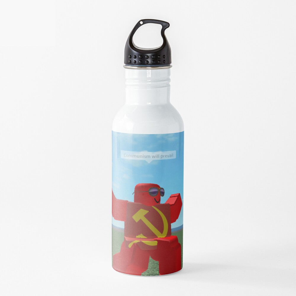 Communism Will Prevail Roblox Meme Water Bottle By Thesmartchicken Redbubble - communism will prevail roblox meme laptop sleeve by thesmartchicken