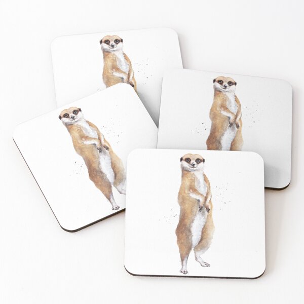 Item preview, 'Mia' Meerkat Watercolor Artwork designed and sold by artbrushbyerin.