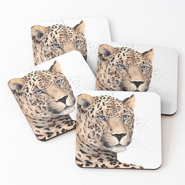 Item preview, 'Lily' Leopard Watercolor Artwork designed and sold by artbrushbyerin.
