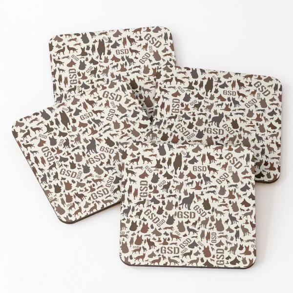 Item preview, German Shepherd Dog Silhouette Pattern designed and sold by k9printart.