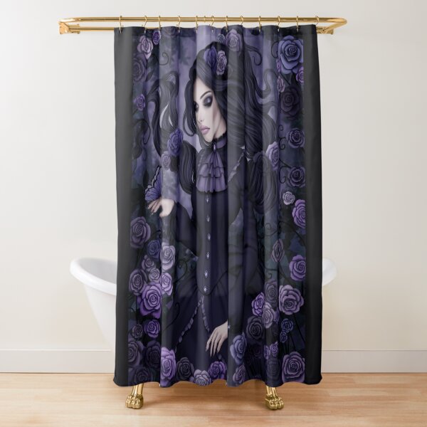 Shadowy Rose Shower Curtain