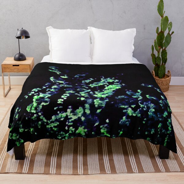 Item preview, abstract blue and green flowers designed and sold by TessAndre.