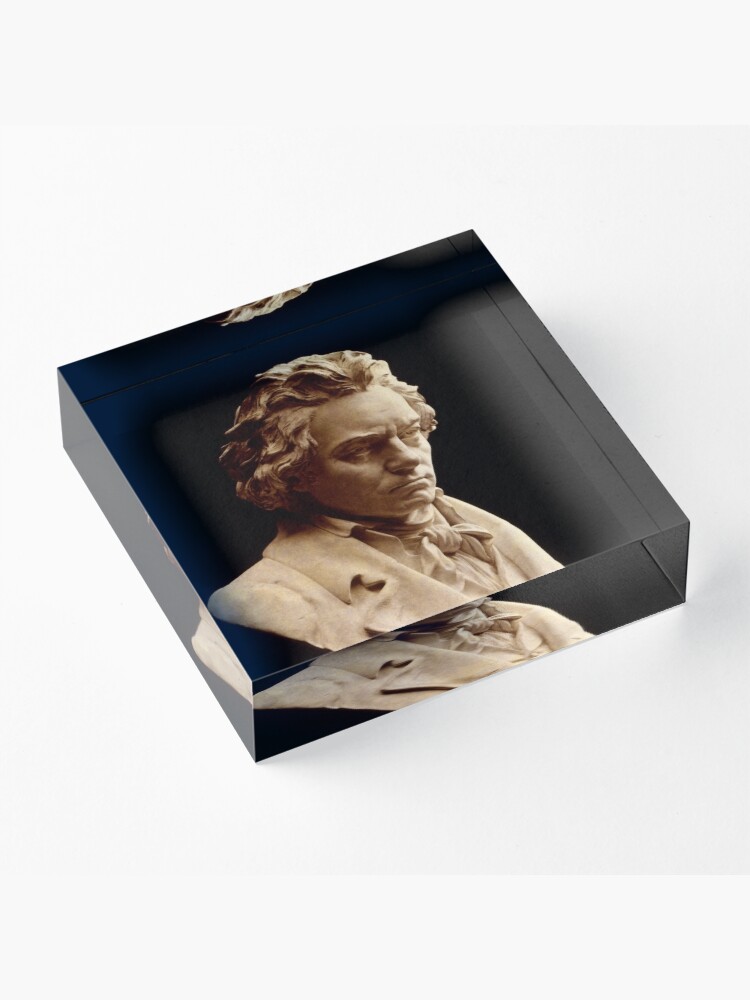 Alternate view of Beethoven bust statue by Hagen Acrylic Block