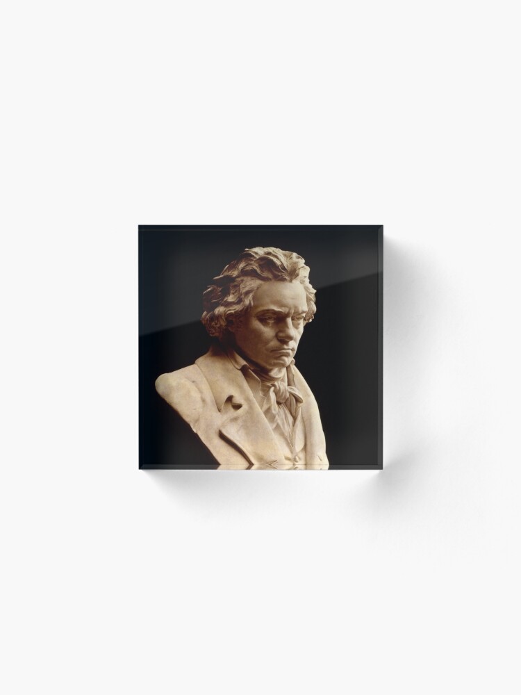 Alternate view of Beethoven bust statue by Hagen Acrylic Block