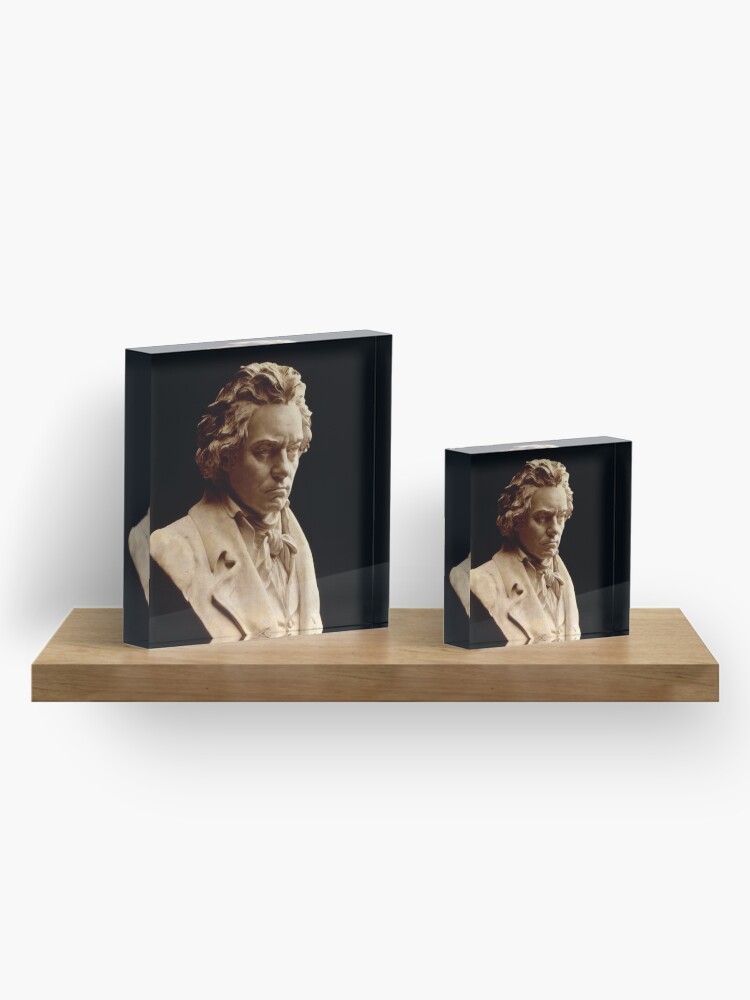 Alternate view of Beethoven bust statue by Hagen Acrylic Block