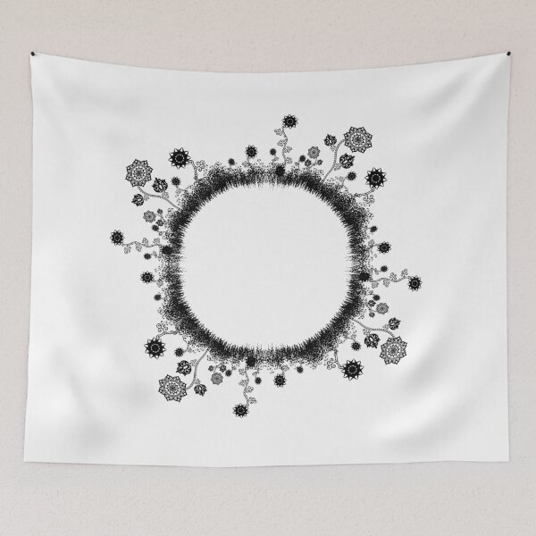 Item preview, Round earth meadow flowers lawn designed and sold by rice-shirts.