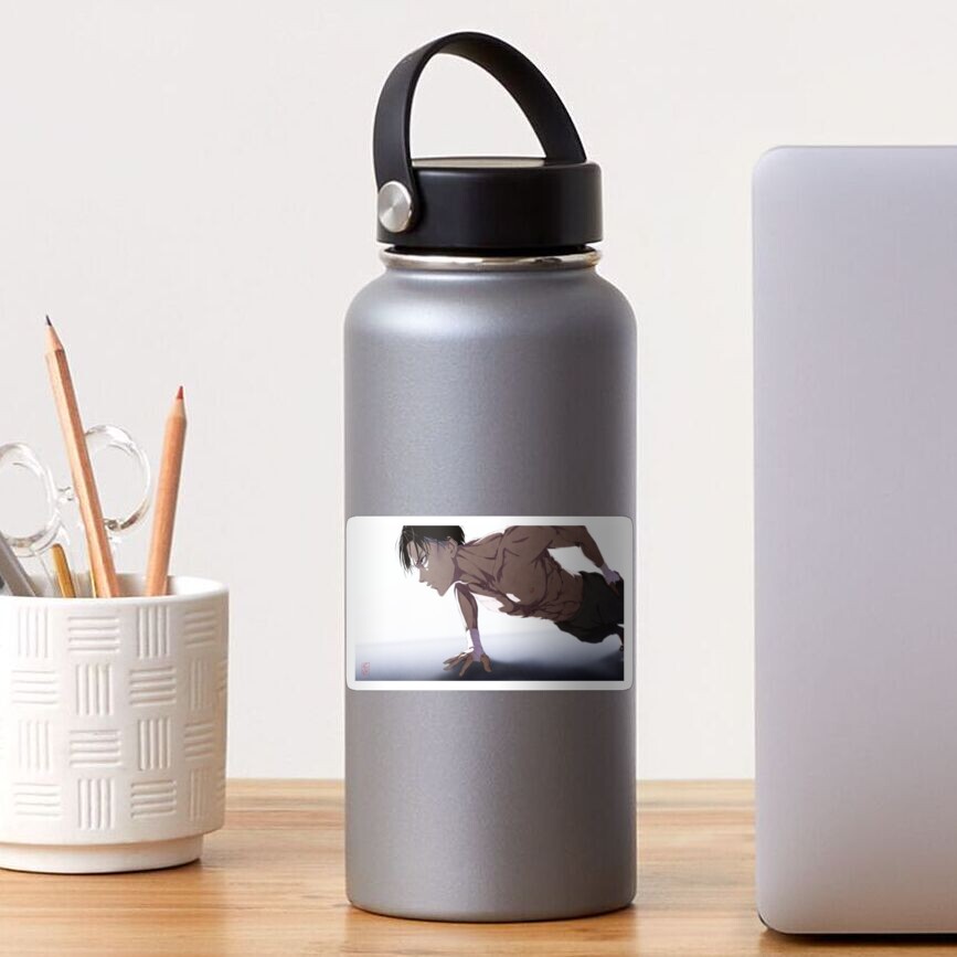 Levi one-handed push-up Sticker