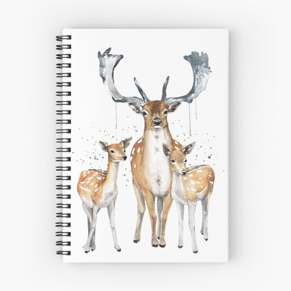 Item preview, 'Family' Fallow Deer Watercolor Artwork designed and sold by artbrushbyerin.