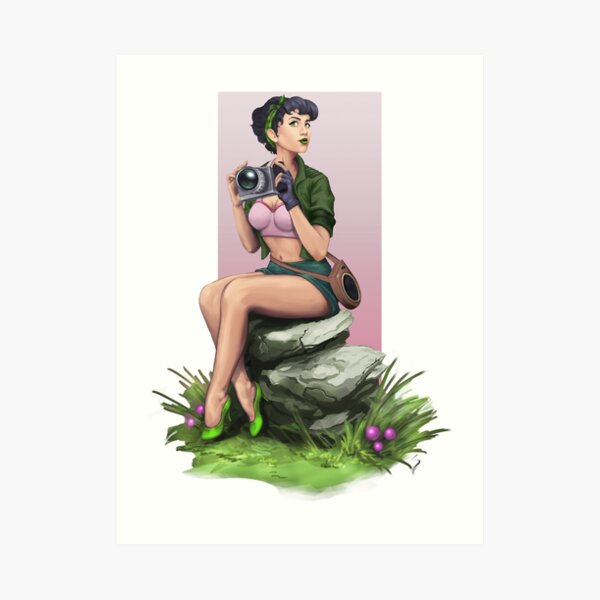 Pin Up Jade Art Print By Clevagurl Redbubble