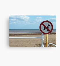 No Dogs Please Canvas Print