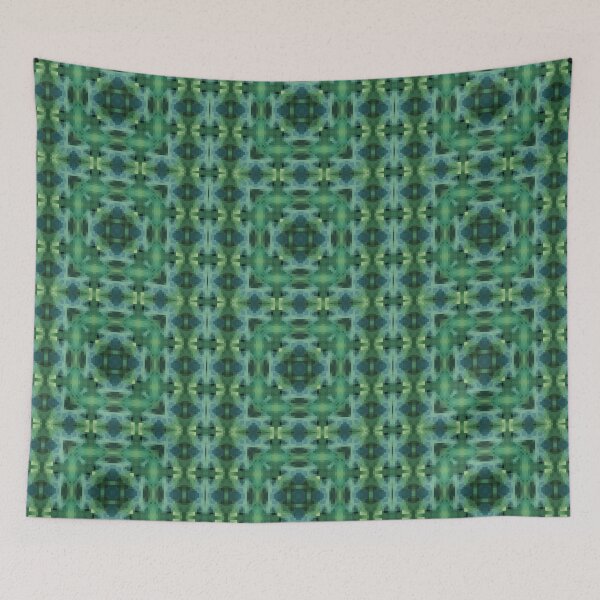 Item preview, Oriental ornament seamless decoration green ornamental pixel pattern designed and sold by fuzzyfox.