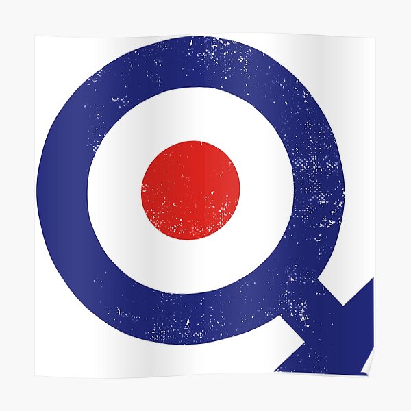 Mod Target con flecha (diseño apenado) Póster
