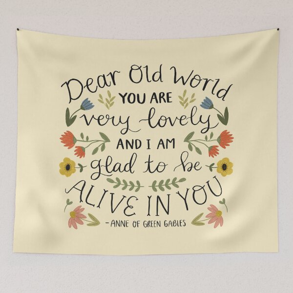 Item preview, Anne of Green Gables "Dear Old World" Quote designed and sold by ohjessmarie.