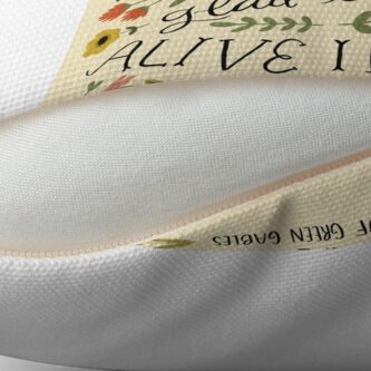 Alternate view of Anne of Green Gables "Dear Old World" Quote Throw Pillow