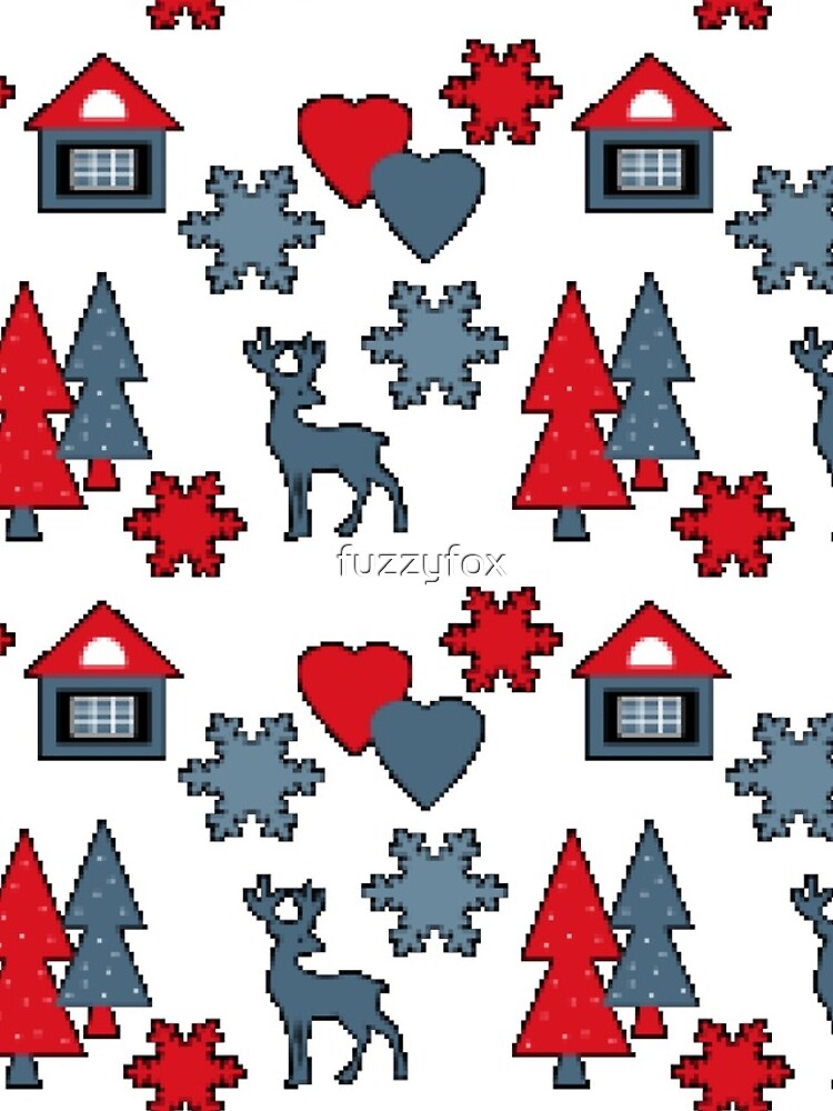 Christmas Printables Deer Hearts Snowflake Red