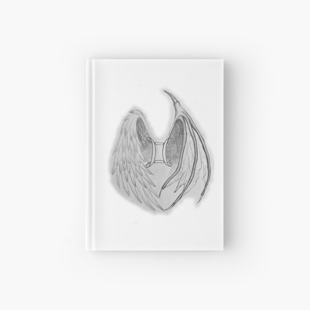 Gemini Good Vs Evil Hardcover Journal By Km Redbubble