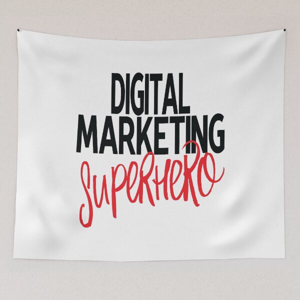 Item preview, Digital Marketing Superhero Social Network Media Communication Marketing Strategy designed and sold by ProjectX23.