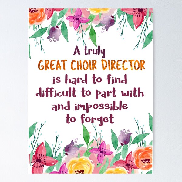 Item preview, Choir Director Quote Thank you card Farewell gift Leaving Gift Idea designed and sold by tanabe.