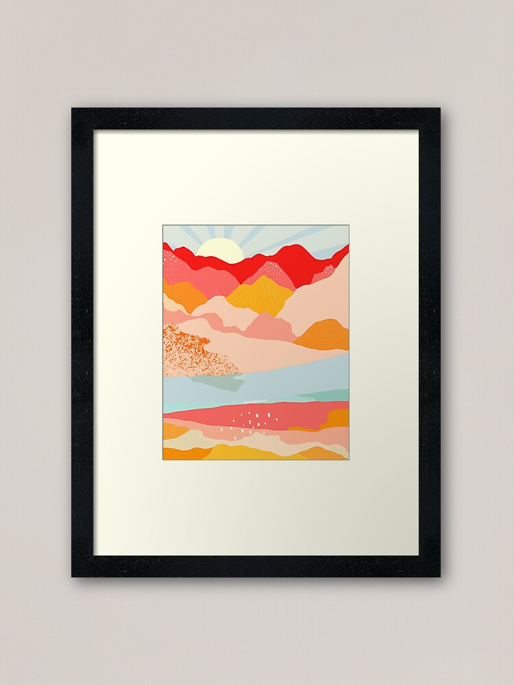 redbubble.com | sunrise mountains Framed Art Print